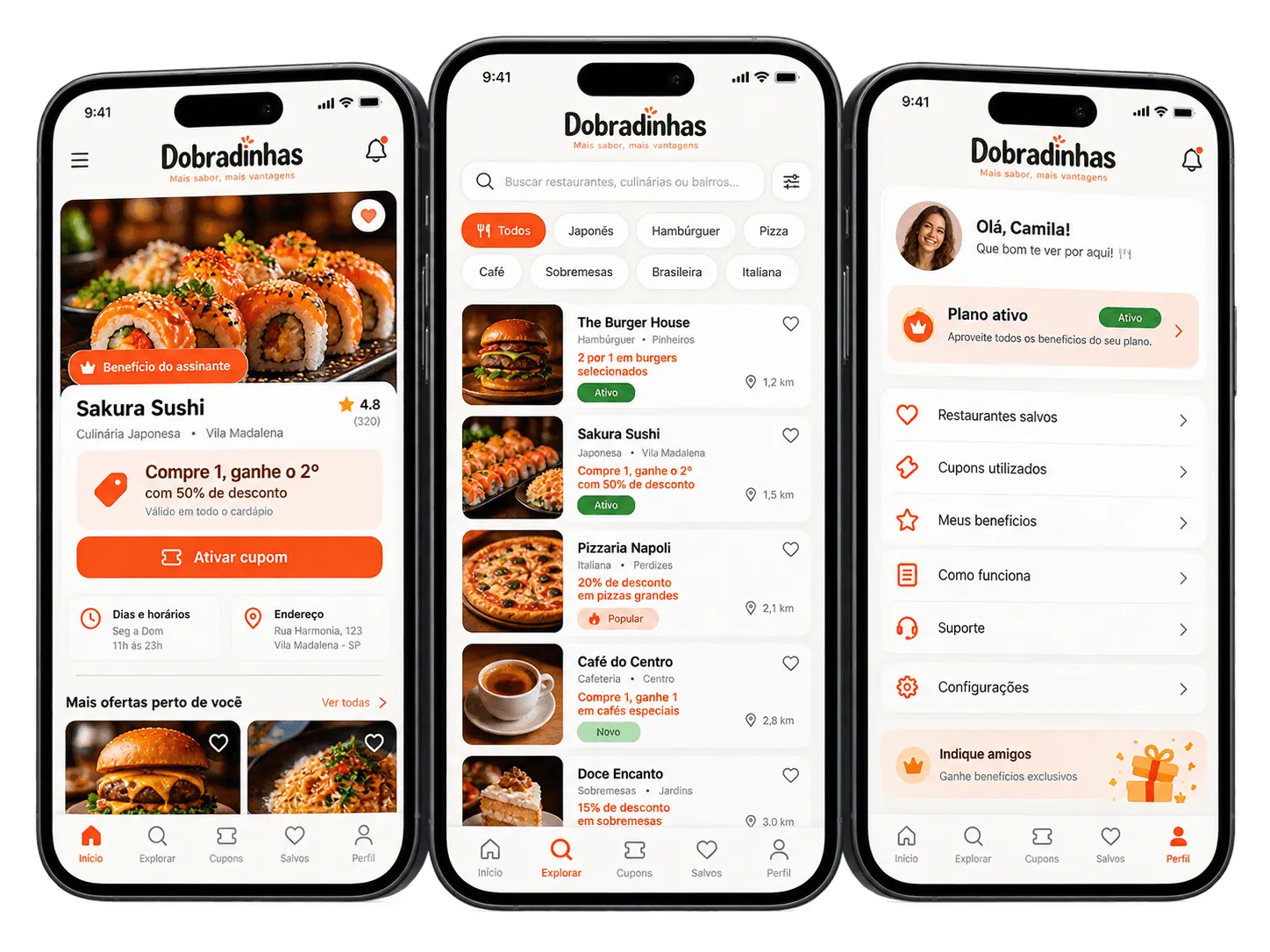 Restaurant discounts app