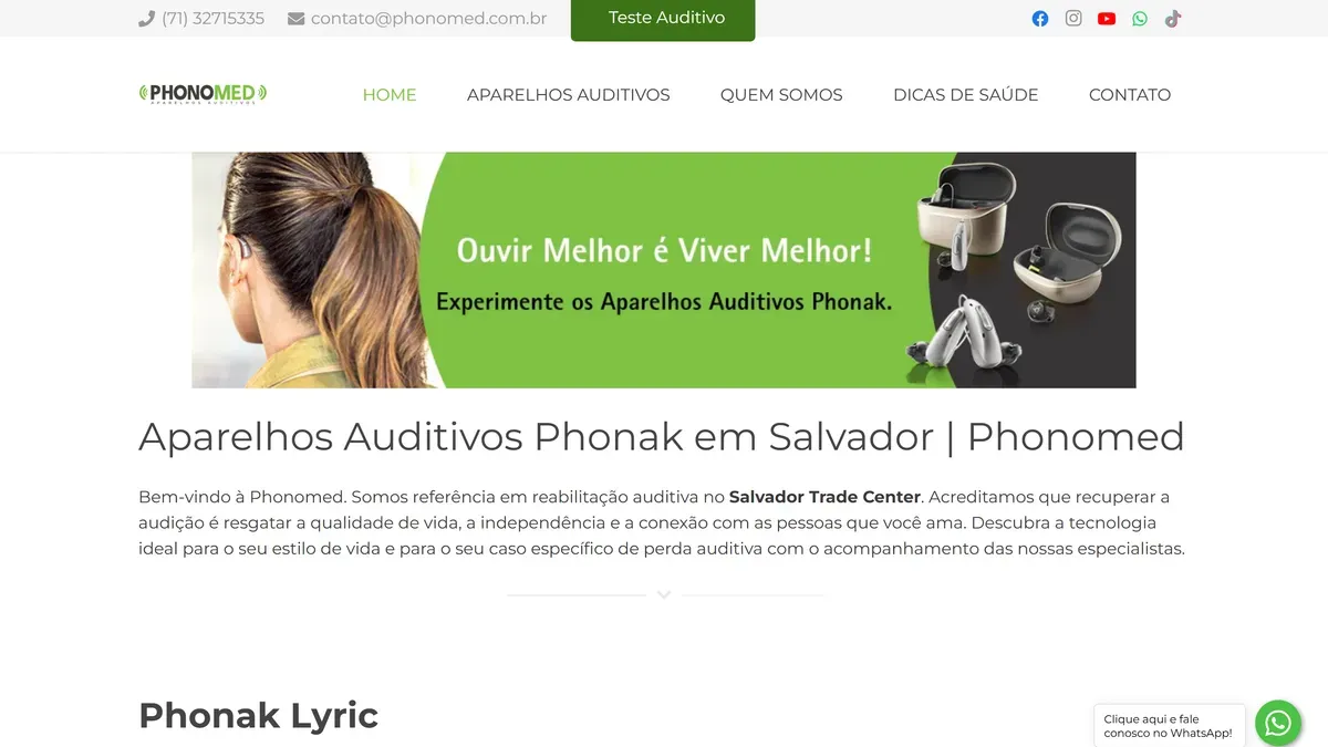 Website developed by Now: Phonomed — Hearing Aids