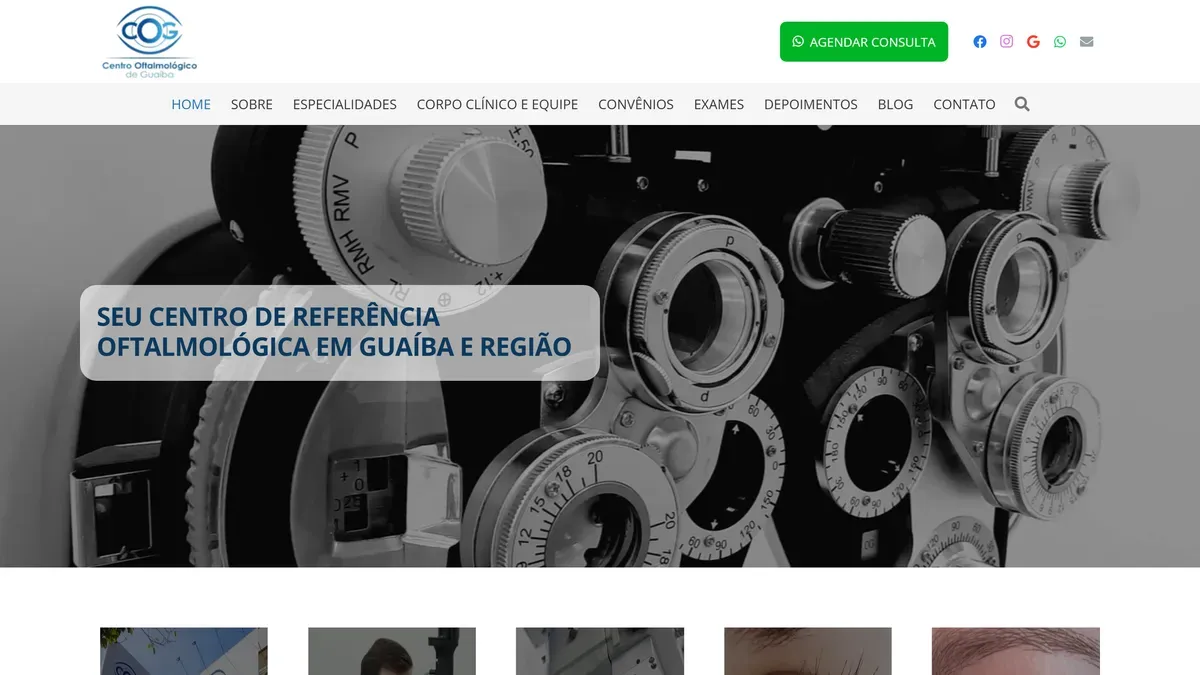Ophthalmology clinic website developed by Now