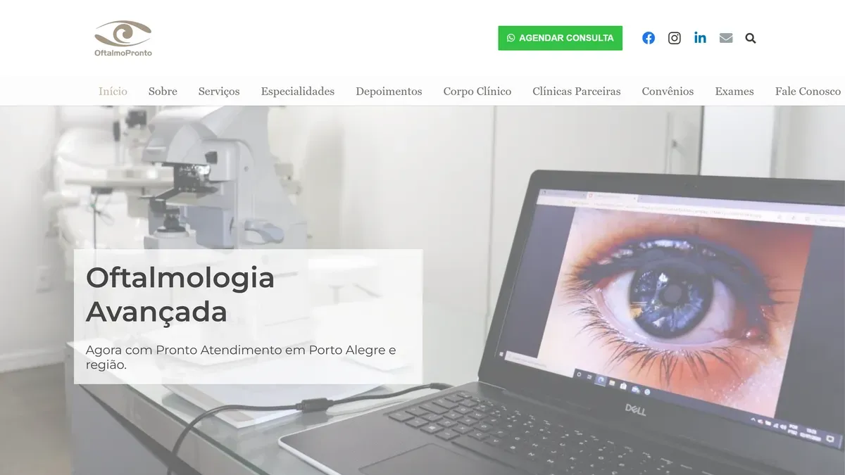 Website developed by Now: OftalmoPronto — Ophthalmology Center