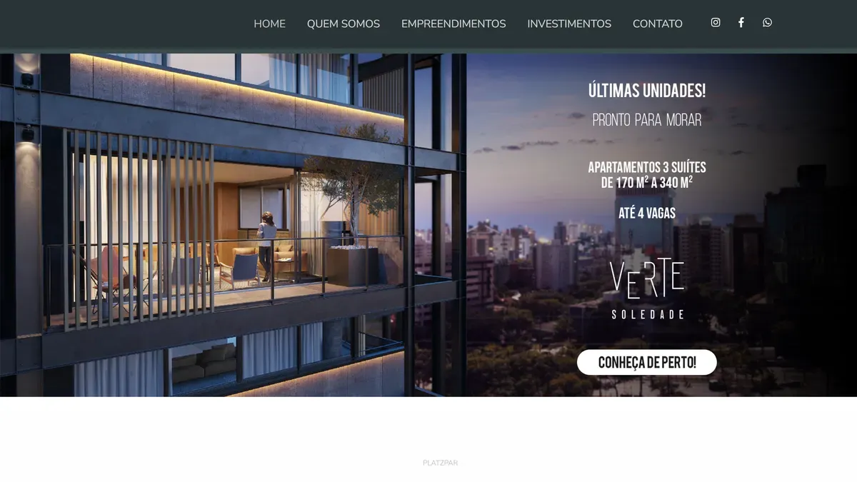 Real estate development website created by Now