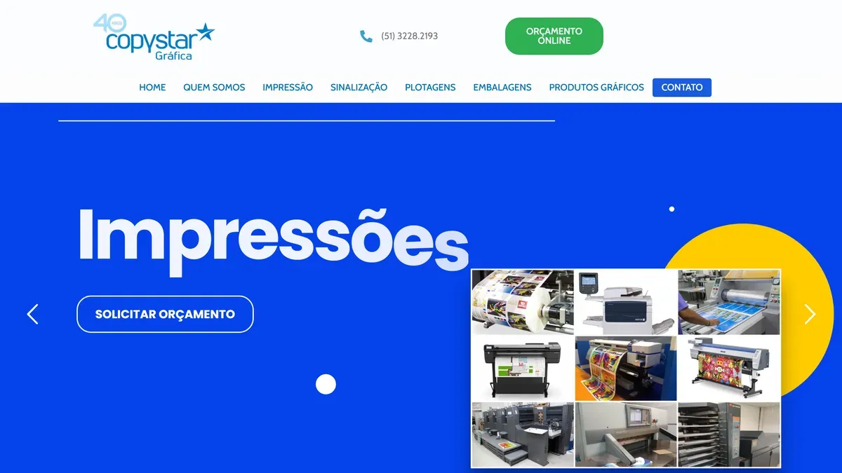 Printing company website developed by Now